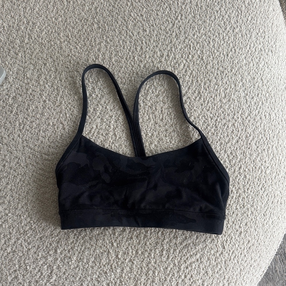 Lululemon Black Camouflage Sports Bra